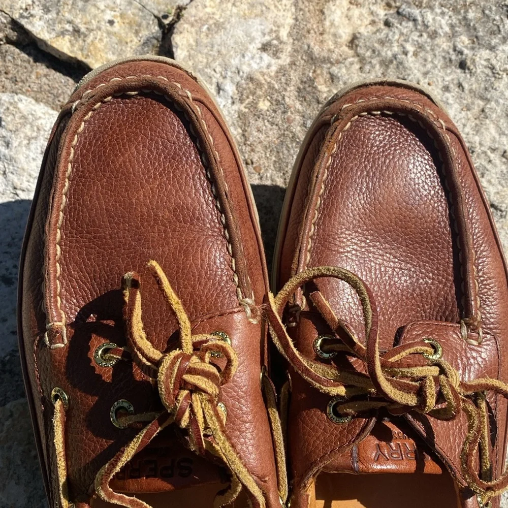Sperry Men's Brown Leather Gold Cup 2-Eye Boat Shoes